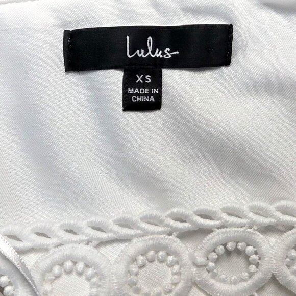 Lulus White Any Sway Shape or Form Sleeveless Crochet Lace Halter Dress Size XS - Picture 7 of 7